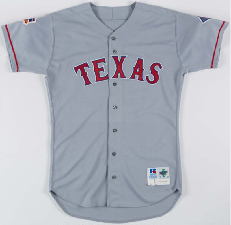 Texas Rangers 1997 Texas Rangers 1997 Away Jersey - Baseball Jersey Archive