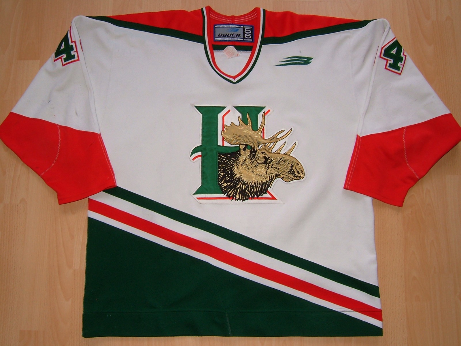 Maillot De Hockey Vintage CCM Halifax Mooseheads Années 90 - Taille XL Rouge - Occasion Bon état